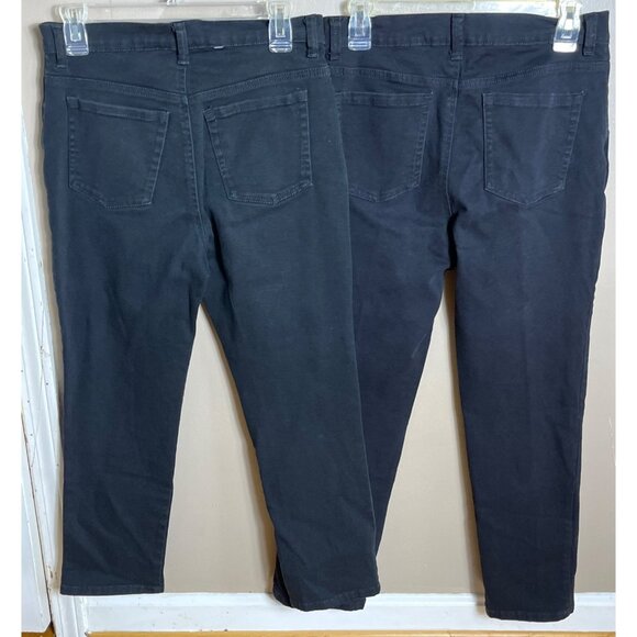 Gloria Vanderbilt Amanda Jeans Black Bundle 2 Classic Basic Petite Crop Women 8P - Picture 3 of 10